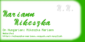 mariann mikeszka business card
